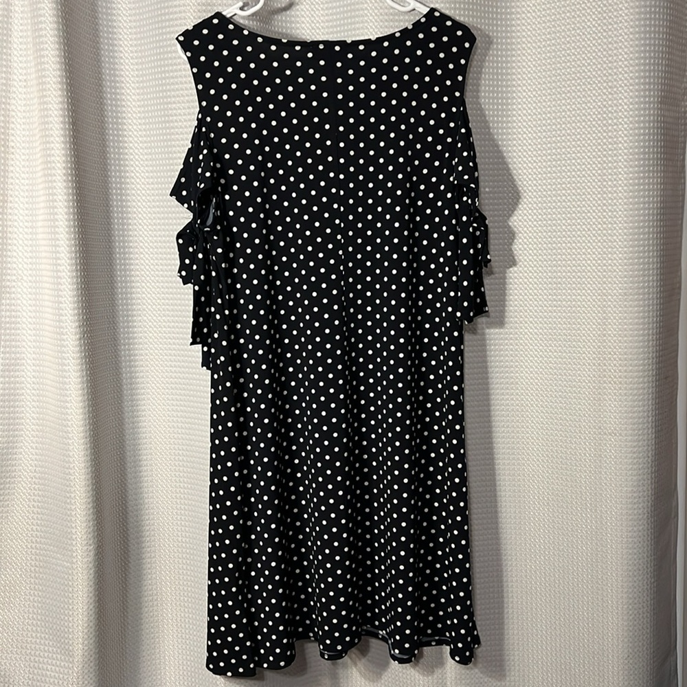 NWT Versona Black with White polka dot Shift dress size XL - Picture 2 of 11